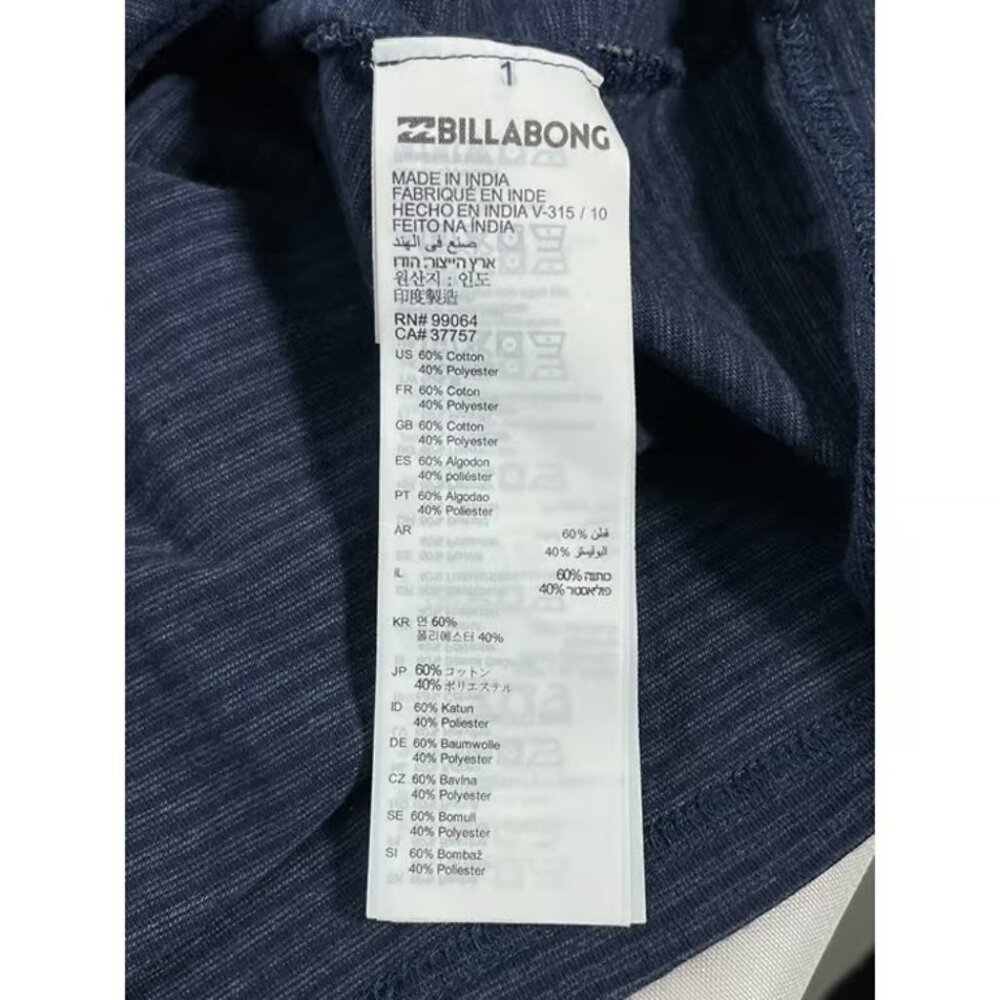 Billabong Standard Issue Polo Navy Shirt Men's LARGE - Picture 9 of 9